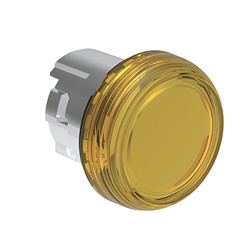 Testa indicatore luminoso metallica gialla Ø22mm serie Platinum senza base fissaggio