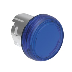 Testa indicatore luminoso metallica Ø22mm colore blu senza base fissaggio per segnalazione industriale