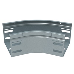 Curva piana 45° Slide-In Blind acciaio zincato 100x75 mm per impianti elettrici