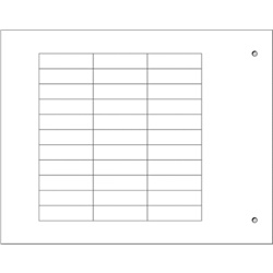Targhetta adesiva bianca 8,5x30 mm per componenti industriali