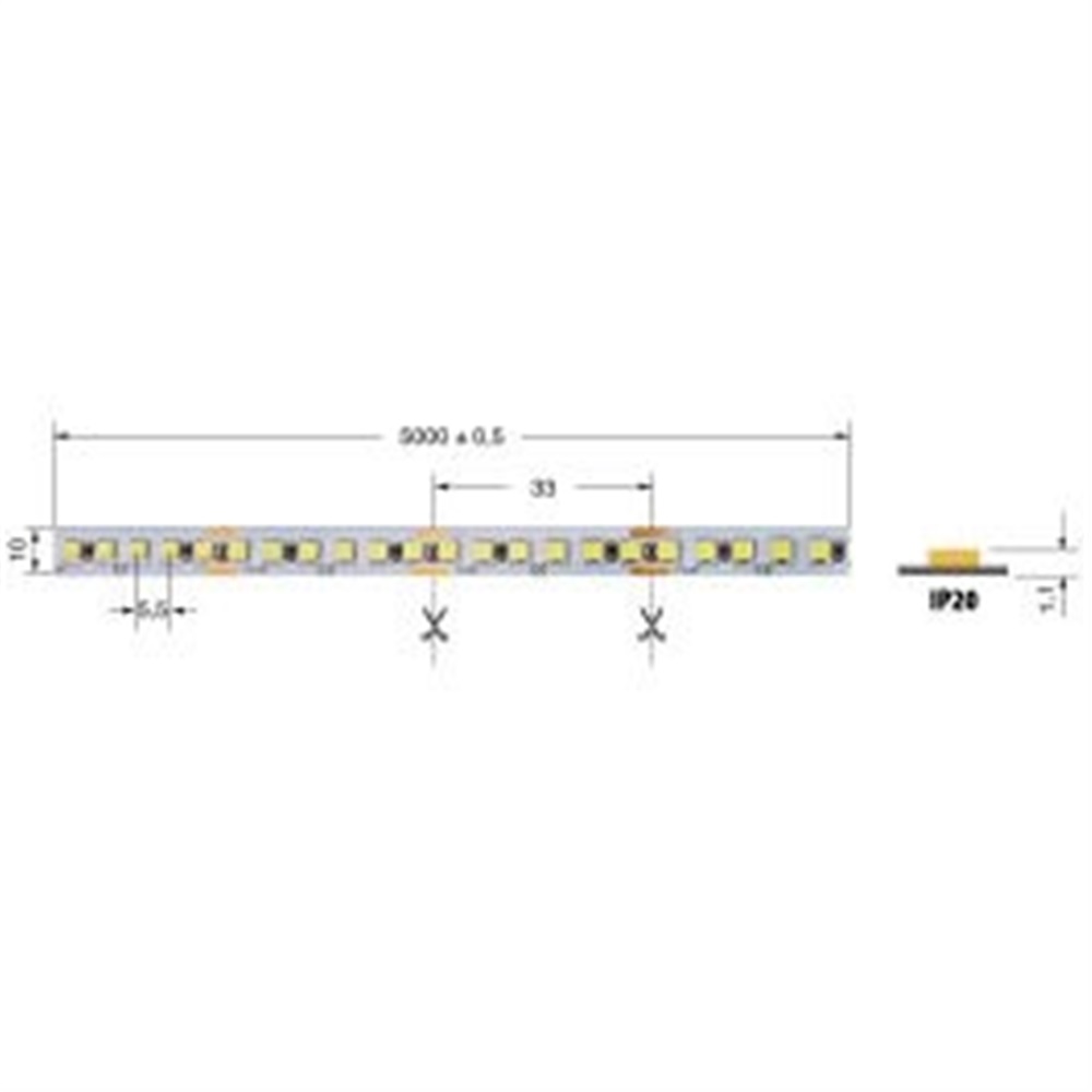 STR.LED 19.2W/M BC 24V IP20 CRI90