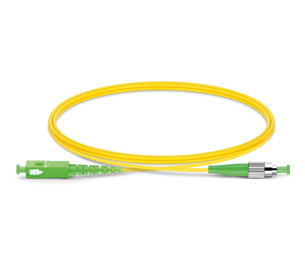 Bretella fibra ottica monomodale 2m SC/APC-FC/APC rete dati