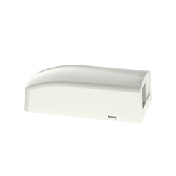 Scatola di montaggio a superficie, plenum, 2 porte, bianco artico