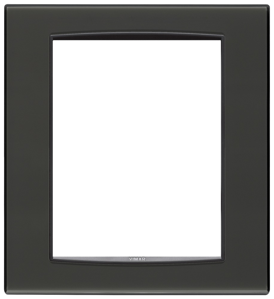 Placca Classic 8 moduli tecnopolimero Reflex antracite per impianti elettrici