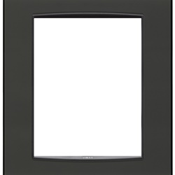 Placca Classic 8 moduli tecnopolimero Reflex antracite per impianti elettrici