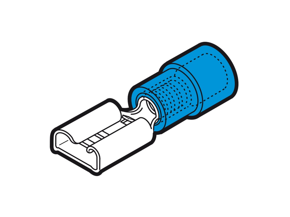 INNESTO FEMMINA RINFORZATO BLU 4,8X