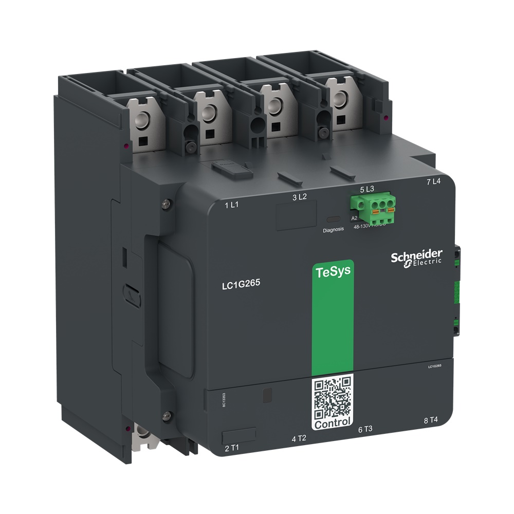 Contattore elevata potenza TeSys Giga, 4P (4NO), AC1 440A, versione Standard, bobina elettronica 100…440V AC/DC