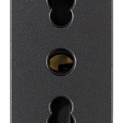 Presa 2P+T 16A P17/11 antibatterica grigia per uso industriale standard italiano