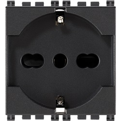 Presa 2P+T 16A universale antibatterica grigia per uso domestico e industriale