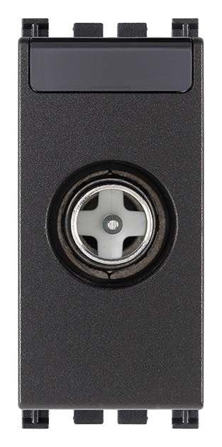 Presa coassiale TV-RD-SAT diretta antibatterica 5-2400 MHz connettore maschio grigio