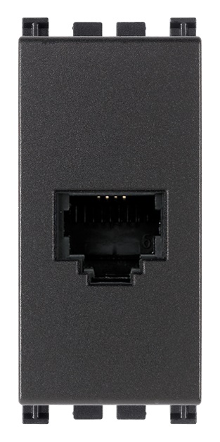 Presa RJ11 6/4 contatti morsetti a vite materiale antibatterico grigio telecomunicazioni