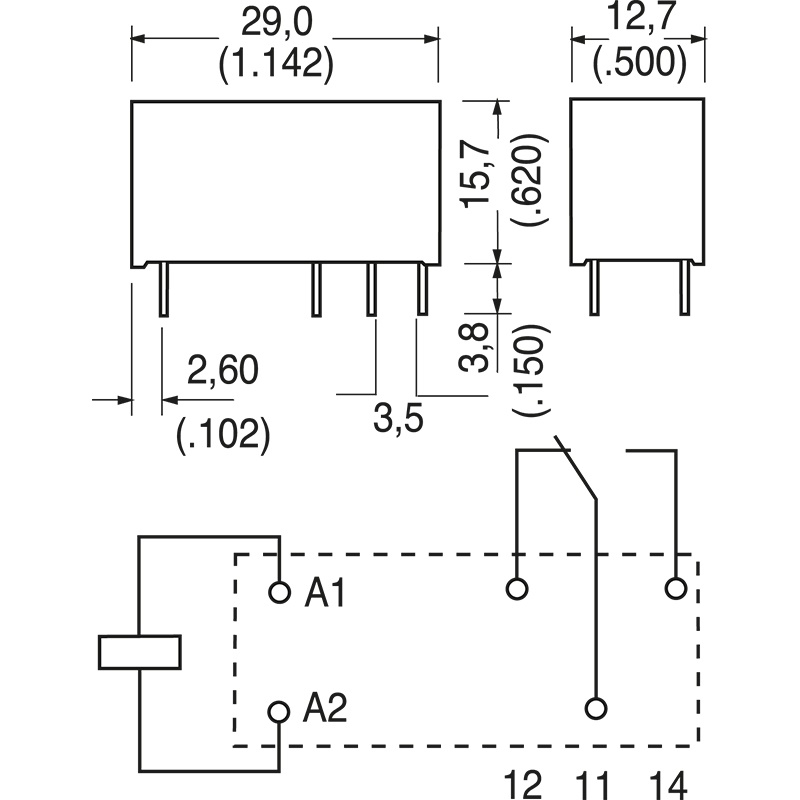 Relè modulare singolo scambio bobina 24 V CA controllo automazione elettrica