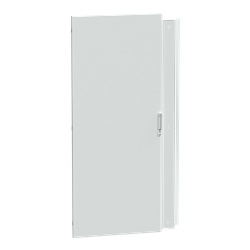 Porta piena IP30 L800 PrismaSeT vetro e acciaio bianco opaco con serratura IP55 reversibile