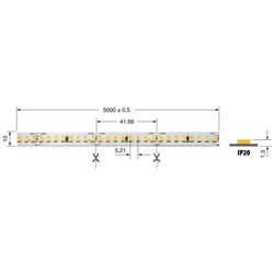 STR.LED 34W/M BN 24V IP20 CRI90 striscia LED alta efficienza per ambienti interni luce naturale risparmio energetico