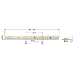 STR.LED 34W/M BN 24V IP20 CRI90 striscia LED alta efficienza per ambienti interni luce naturale risparmio energetico