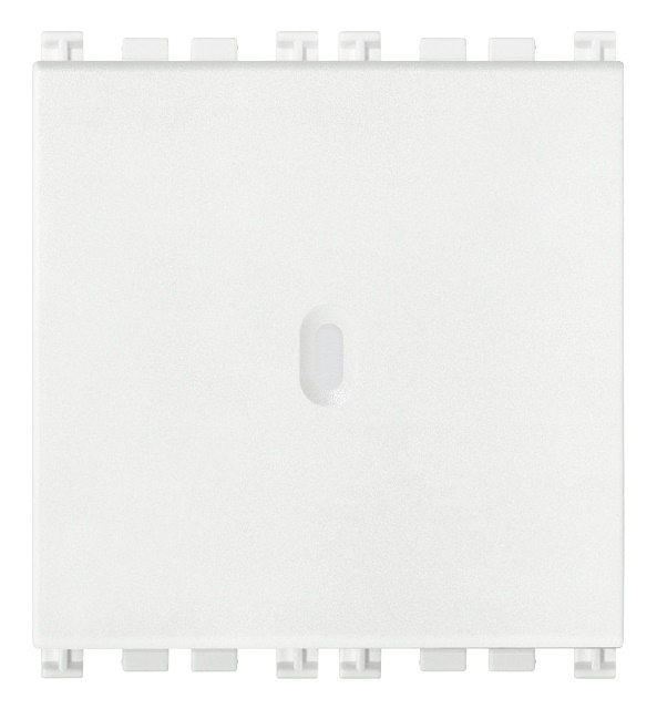 Interruttore 1P 10AX assiale illuminabile 2 moduli bianco per lampade con alimentatore integrato