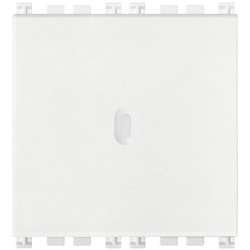 Interruttore 1P 10AX assiale illuminabile 2 moduli bianco per lampade con alimentatore integrato