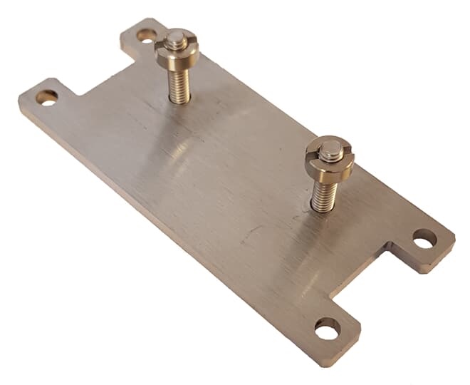 Piastra conversione DA 3A acciaio inox per accessori Eden fissaggio elettrico