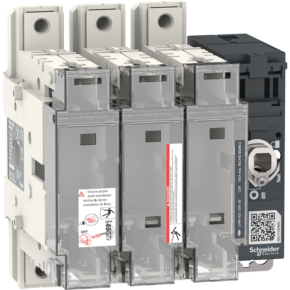 Interruttore-sezionatore con fusibili 3 poli 160A FuPact GSD160 per impianti industriali e infrastrutture