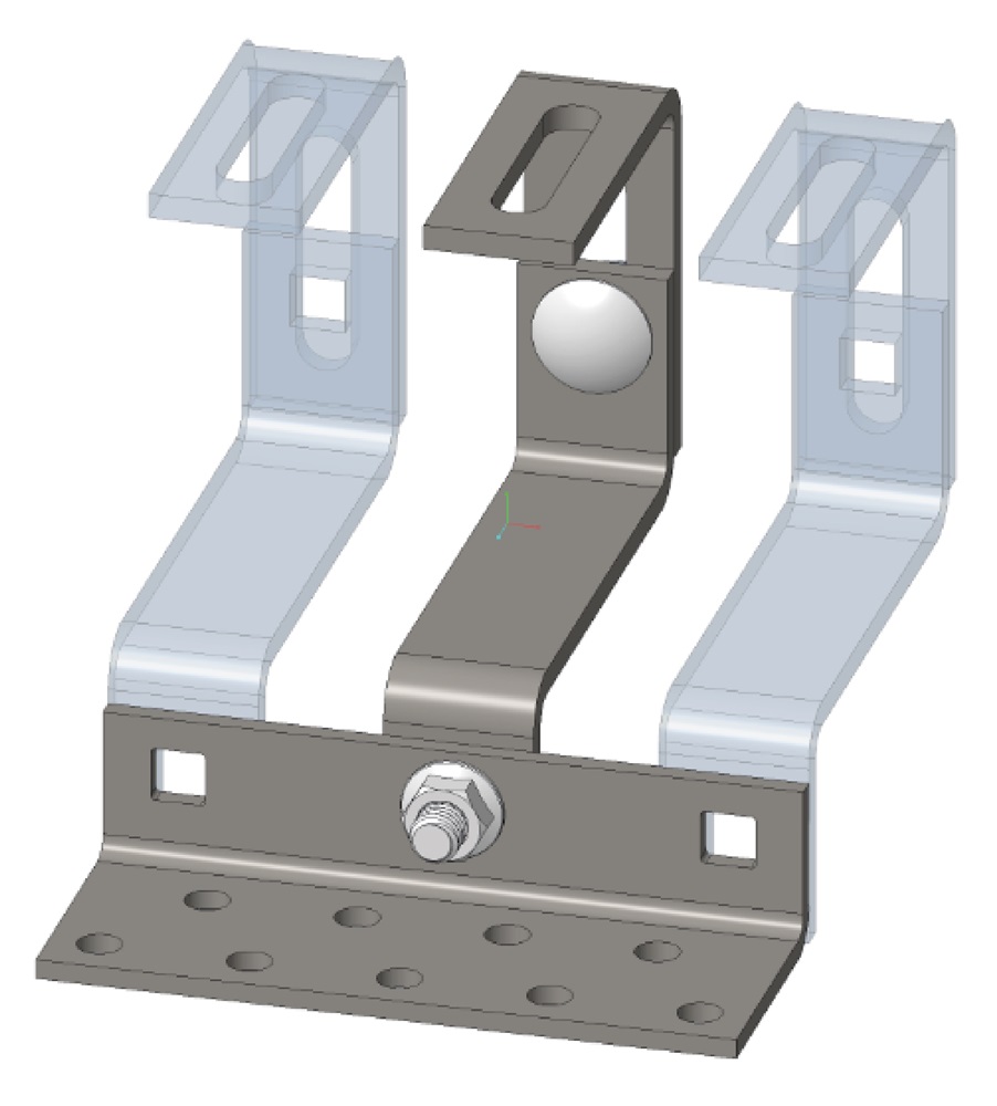 STAFFA TIPO P INOX REGOL. X FALDA X