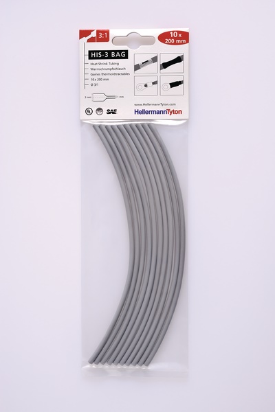 Termorestringente 3:1 guaina poliolefina flessibile isolamento protezione cavi cablaggi sacchetto 10 pezzi 200 mm