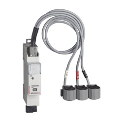 Modulo misura trifase Rogowski 3x1 polo 63A per monitoraggio potenza reattiva rete elettrica