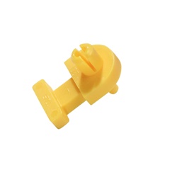 Base montaggio rivetto 13x19 mm nylon giallo resistente per impianti elettrici