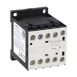 Contattore tripolare 6A AC3 bobina 24V DC 1NA ausiliari uso industriale