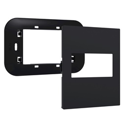 Kit montaggio Living Now nero iride per cronotermostato Iride e termostato Aros, installazione elettrica affidabile e resistente