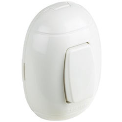 Interruttore unipolare 10A bianco design ovale compatto per uso domestico e professionale