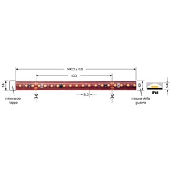 Striscia LED 17W/m 220V IP65 5m illuminazione efficiente interna ed esterna