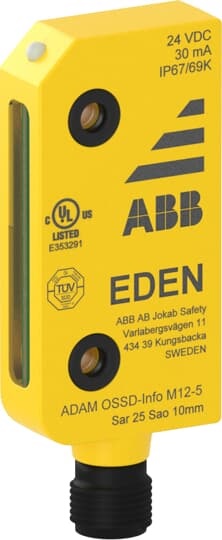 Sensore sicurezza Adam OSSD-Info M12-5 connettore 24V IP67 per automazione industriale