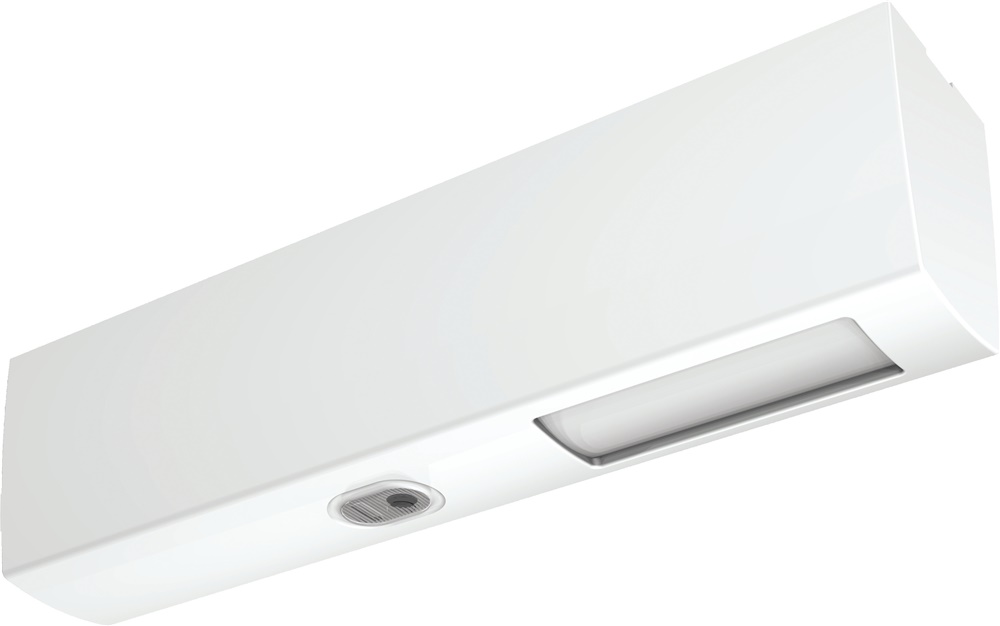Rivelatore a tenda doppia tecnologia infrarosso e microonda bianco per porte e finestre interno ed esterno protetto
