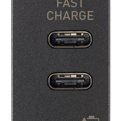 Alimentatore USB C+C 15W 3A 5V cavo 1 metro grigio per dispositivi elettronici