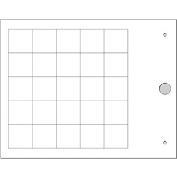 Targhetta adesiva bianca 21x21 mm per componenti industriali