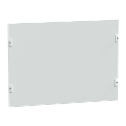 Piastra frontale piena acciaio bianco 11 moduli 900 mm per armadi elettrici PrismaSeT G