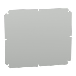 Piastra fondo policarbonato 341x291 mm PanelSeT TBP montaggio isolante multifunzione grigio