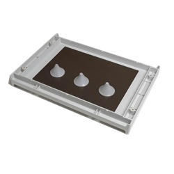 Giunzione verticale armadi Serie GRAFI 7 profondità 460 mm con setto passacavi vetroresina RAL 7035