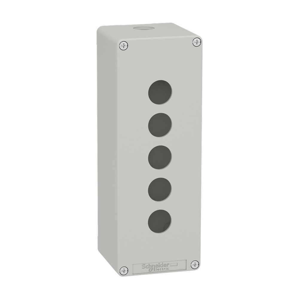 Pulsantiera in metallo grigia  M25 5 fori 22MM 80X220X77 UL CSA