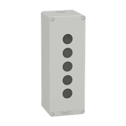 Pulsantiera in metallo grigia  M25 5 fori 22MM 80X220X77 UL CSA