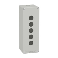 Pulsantiera in metallo grigia  M25 5 fori 22MM 80X220X77 UL CSA
