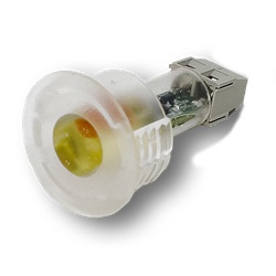 Indicatore LED remoto ad incasso rosso, segnalazione stato rivelatori, montaggio ad incasso