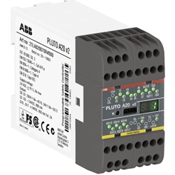 PLC sicurezza compatto Pluto A20 v2 con 20 I/O, uscite relè e transistor, per controllo macchine industriali