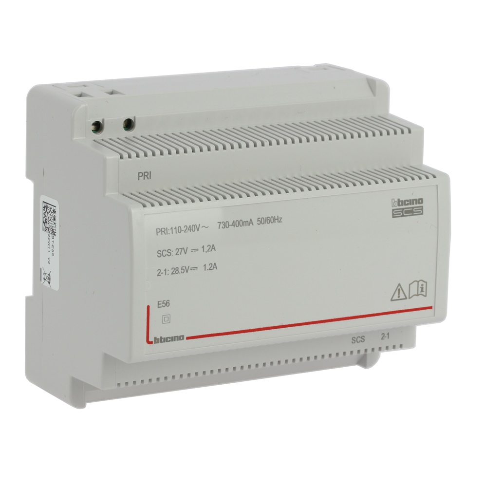 Alimentatore bus SCS 6 moduli 1,2 A 110-240 V per impianti domotici