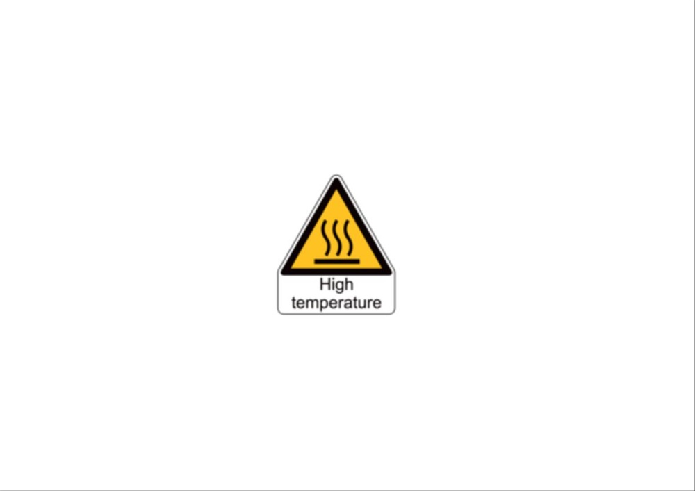 Etichetta Avvertimento WST-TSW 50mm Testo Inglese Industria