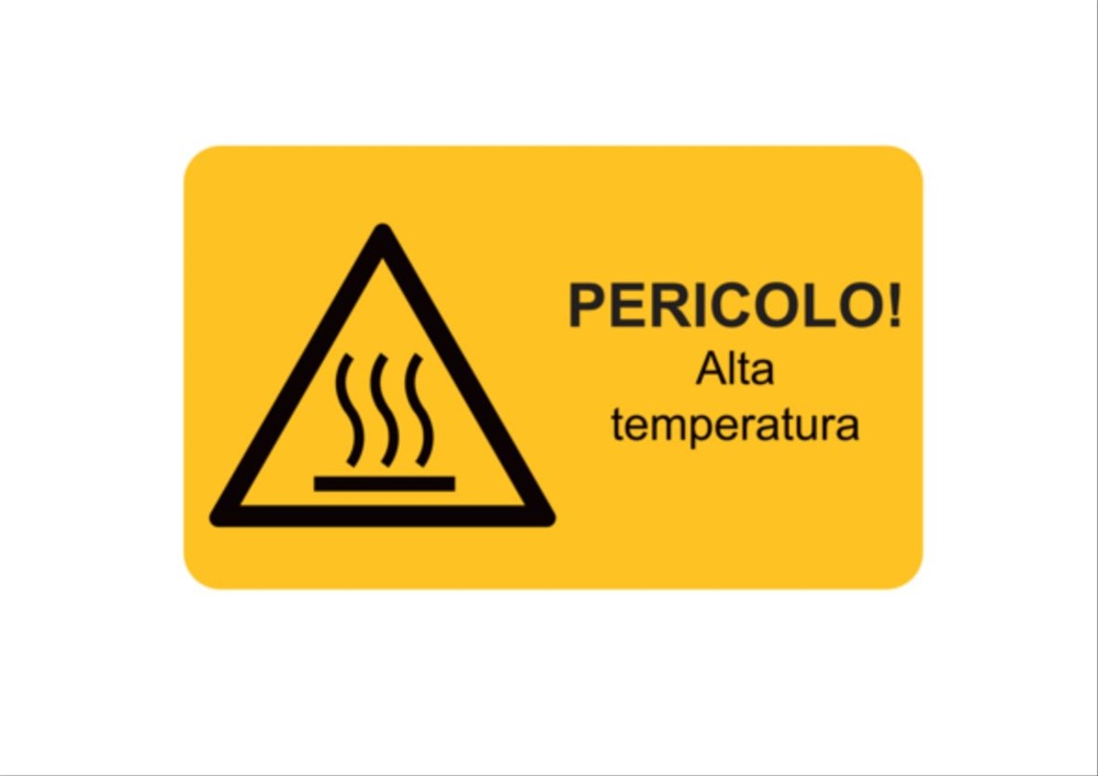 Targa avvertimento WST-LDY 120x200 mm per macchinari impianti