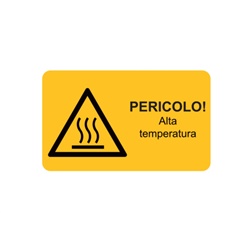 Targa avvertimento WST-LDY 120x200 mm per macchinari impianti