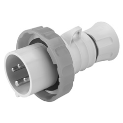 SPINA MOBILE DIRITTA HP - IP66/IP67/IP68/IP69 - 2P+T 16A >50-250V c.c. - GRIGIO - 3H - CABLAGGIO A VITE
