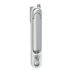Maniglia rotativa con guida per armadi PrismaSeT P, protezione IP43, leva in zama bianco