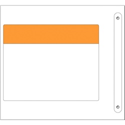 Targa segnalazione MG-SIGNS poliestere bianco/arancio 80x100 industriale